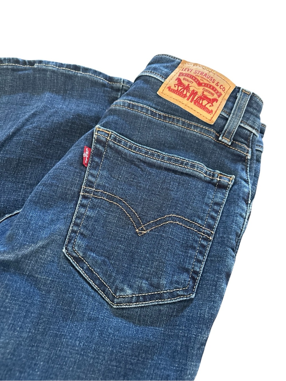 Levi's Dark Blue Bootcut Jeans - High Rise Waist